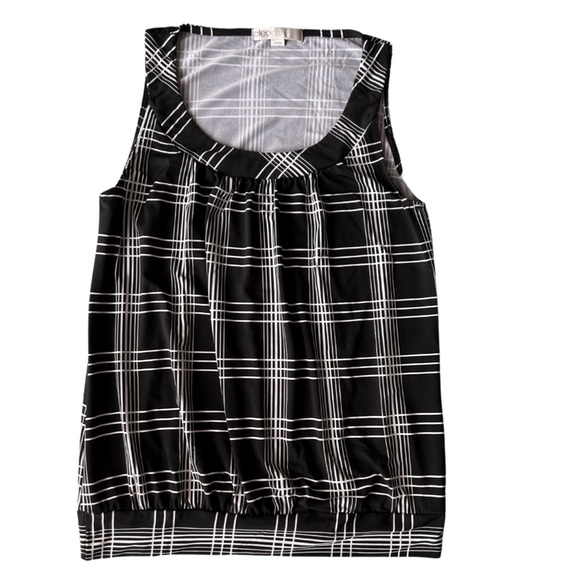 CLEO BLACK AND WHITE SLEEVELESS TOP SIZE XS - Picture 3 of 10